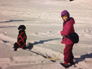Growing up in Alaska means skijoring on the regular. 
