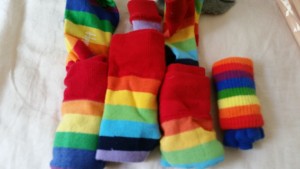 They may buy more rainbow socks because they forgot they already had rainbow socks.