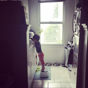 Our kitchen: perfect...for a toddler. 